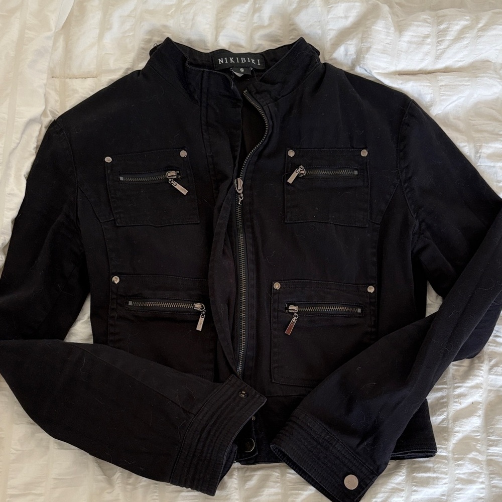 Nikibiki Women's Black Utility Jacket